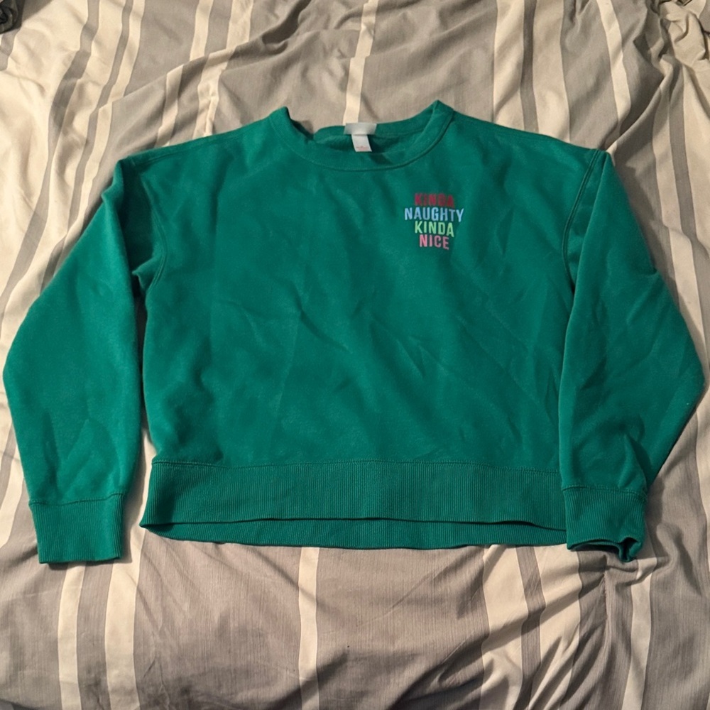 Green Wondershop Boxy Fit Holiday Sweatshirt
